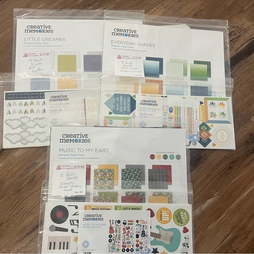 Creative Memories Scrapbook Paper Packs - Destashing - used - selling as a group